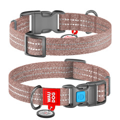 Нашийник (ш. 25мм. 31-49см.) коричневий Re-cotton WauDog CoLLar