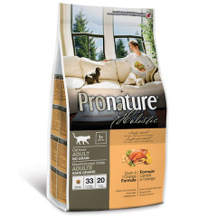 Сухий корм для котів качка з апельсином Adult Grain Free Holistic Pronature