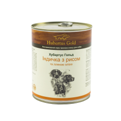 Вологий корм для собак індичка та рис Hubertus Gold
