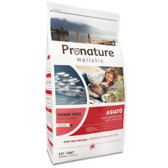 Сухий корм для котів з рибою та папайєю Asiato Grain Free Holistic Pronature