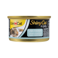 Вологий корм для котів тунець з креветками Shiny Cat Cat Gim
