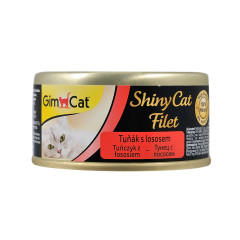 Вологий корм для котів тунець з лососем Shiny Cat Cat Gim