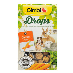 Ласощі для гризунів дропси з морквою, 50 г. Gimbi Gim