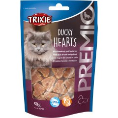 Ласощі для котів качка мінтай Duck Hearts 50 г. Premio Trixie