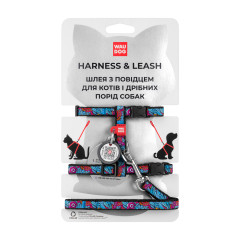 Шлея з повідком для котів та маленьких собак "Інді" Nylon WauDog CoLLar