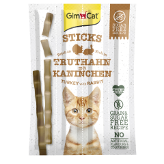 Ласощі для котів Мясні палички з індичкою та кроликом 4 шт. Sticks Cat Gim