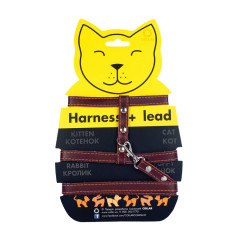 Шлея з повідком коричнева CoLLar