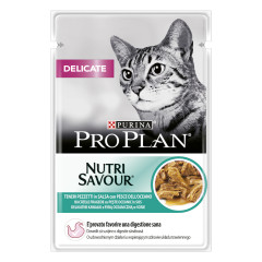 Вологий корм для котів з океанічною рибою Delicate Pro Plan Purina
