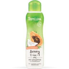 Шампунь з кондиціонером з папая кокос 355 мл. Luxury 2 in 1 Pet Shampoo & Conditioner Tropiclean