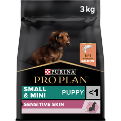 Сухий корм для цуценят з лососем Sensіtive Skin Small & Mini Pro Plan Purina