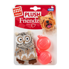 Іграшка м'яка сова з пищалкою Friendz Plush GiGwi