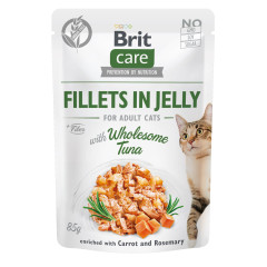 Вологий корм для котів з тунцем Adult Tuna Fillets in Jelly Brit Care