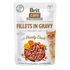 Вологий корм для котів з качкою Adult Duck Fillets in Gravy Brit Care