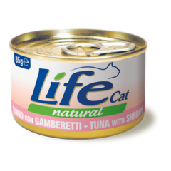 Вологий корм для котів з тунцем та криветкою Natural Life Cat