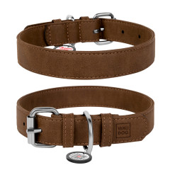Нашийник (ш. 25мм. д. 38-49см.) коричневий Eco-Soft WauDog CoLLar