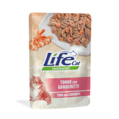 Вологий корм для котів з тунцем та креветкою Natural Life Cat