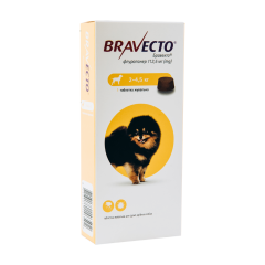 Засіб від бліх та кліщів для собак від 2-4,5 кг. Bravecto
