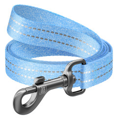 Повідець (ш. 25мм. д. 200см.) блакитний Re-cotton WauDog CoLLar