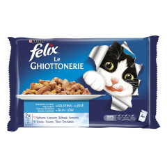 Вологий корм для котів рибний 4*100 г Le Ghiottonerie Felix Purina