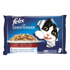 Вологий корм для котів мясний 4*100 г Le Ghiottonerie Felix Purina