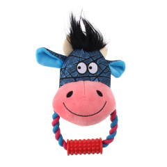Іграшка м'яка Корова Dog Toy With Squeaker Misoko&Co