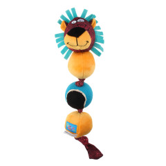 Іграшка м'яка Лев з мячами Dog Toy With Squeaker Misoko&Co