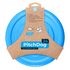 Іграшка Фрісбі для апортировки блакитна PitchDog CoLLar