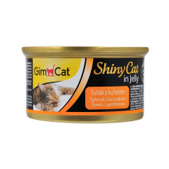 Вологий корм для котів з тунцем та куркою Shiny Cat Cat Gim