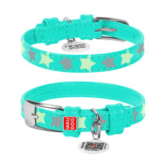 Нашийник (ш. 12мм. 21-29см.) ментоловий Glamour WauDog CoLLar