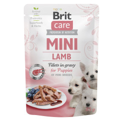 Вологий корм для цуценят з ягням Adult Lamb Mini Fillets in Gravy Brit Care