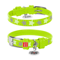 Нашийник (ш. 12мм. 21-29см.) салатовий Glamour WauDog CoLLar