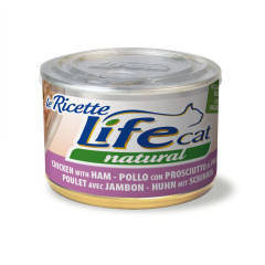 Вологий корм для котів з куркою, прошутто та фасолею Natural Life Cat