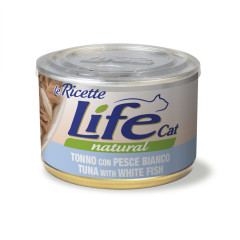 Вологий корм для котів з тунцем та білою рибою Natural Life Cat