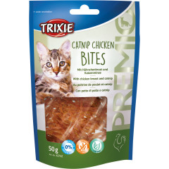 Ласощі для котів з куркою 50 г. Catnip Chiken Bites Premio Trixie