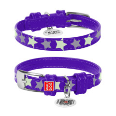Нашийник (ш. 15мм. 27-36см.) фіолетовий Glamour WauDog CoLLar