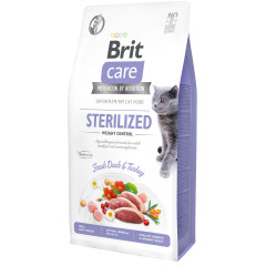 Сухий корм для котів з качкою та індичкою Weight Control Steriized Duck & Turkey Brit Care