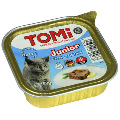 Вологий корм для кошенят паштет з куркою Tomi