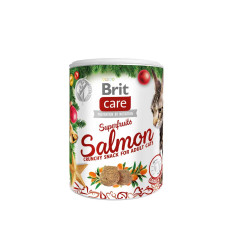 Ласощі для котів Різдвяні з лососем та обліпихою 100 г. Chunky Snack For Adult Cat Salmon Brit Care