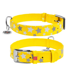 Нашийник (ш. 20мм. 30-39см.) жовтий Glamour WauDog CoLLar