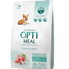Сухий корм для цуценят з індичкою Puppy OptiMeal